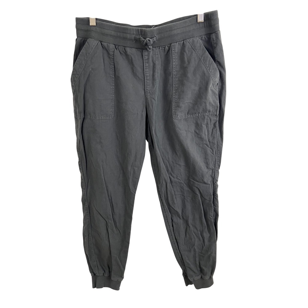 Pact Jogger Pants Womens Medium Charcoal Gray Organic Cotton Drawstring